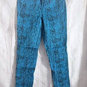 Style & Co Jeans Blue Snake Print SZ 8